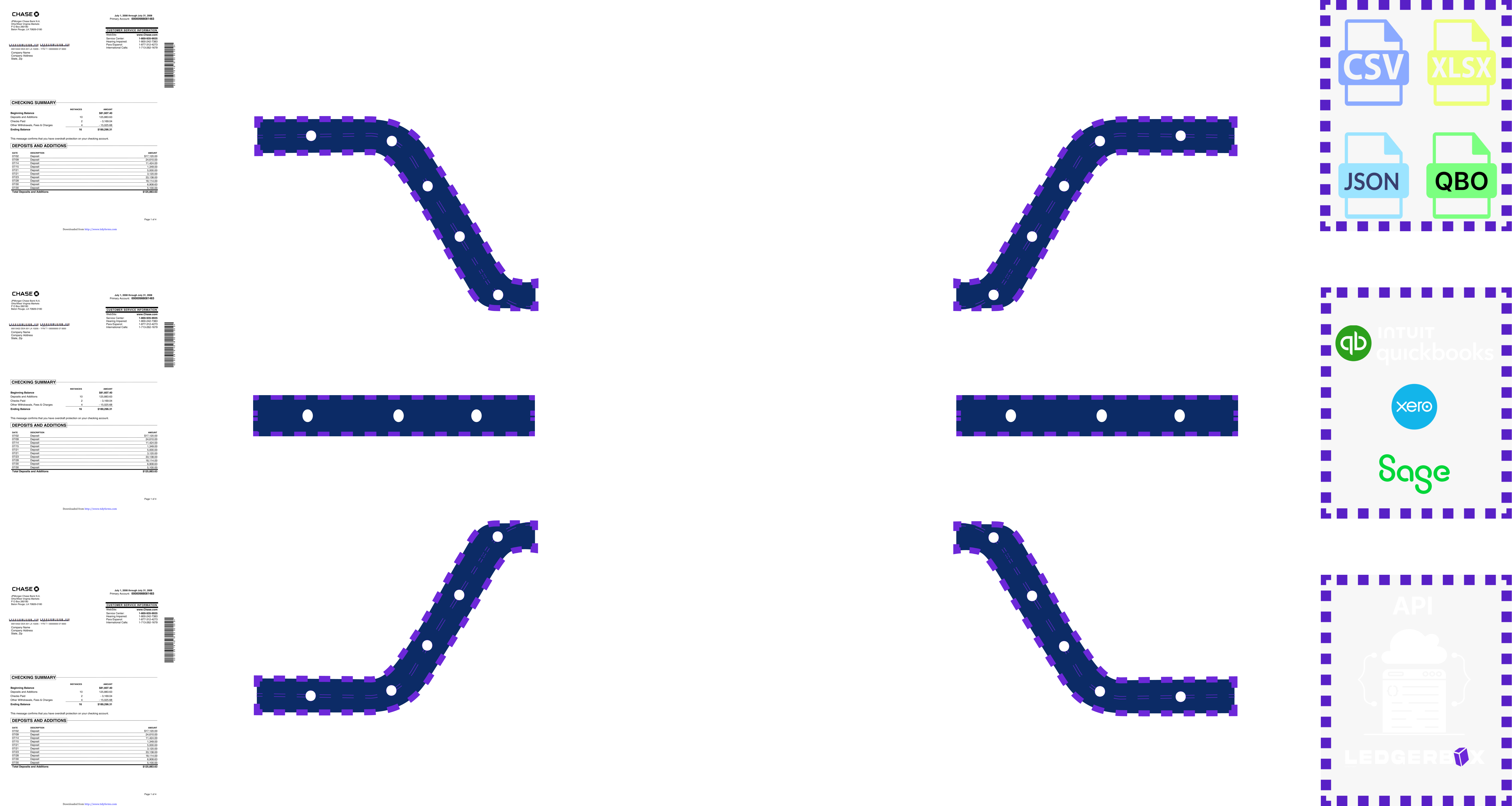 Financial document data extraction dashboard preview